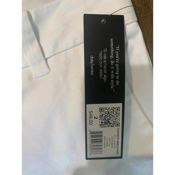 Daisy Fuentes Women's White Pants - Size 2 - NWT - Picture 5 of 5